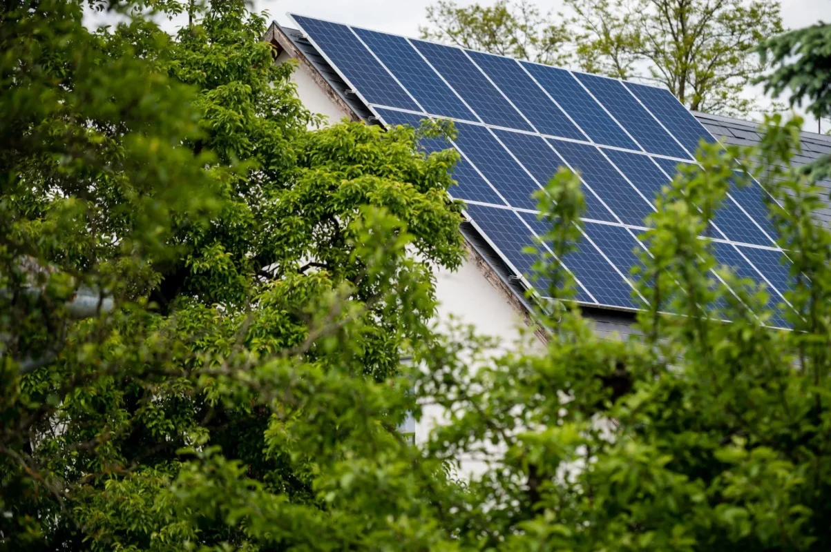 solar panel on the roof